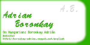 adrian boronkay business card